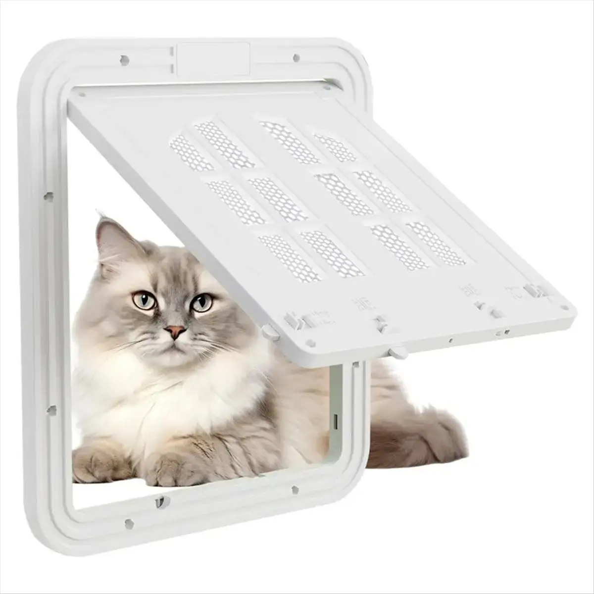 【ABFS】Pet Door Lockable Inside Door Flap Cat Window Door Cat Screens Barrier Sliding Door Window Screens Doggy Door Insert A
