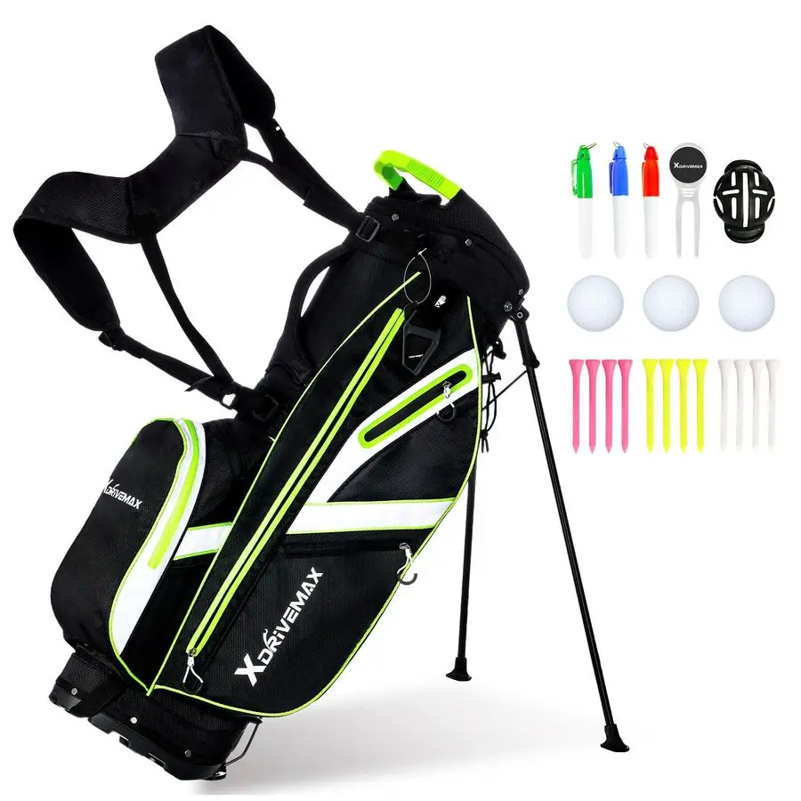 

Stand Bag, Lightweight Golf Bag with 8Way Top Dividers, Golf Bag for Men amp Women with Adjustable Dual Strap, Rain Cover, Coole