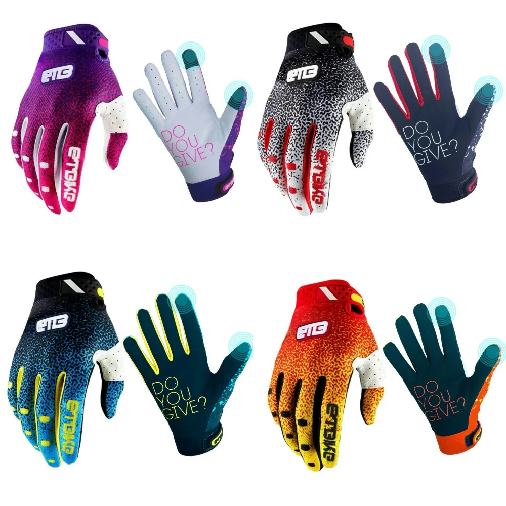 Motorcycle Gloves, Outdoor Sports Off-Road, Downhill MTB DH MX MTB Gloves for Men and Women with Touch Screen Support