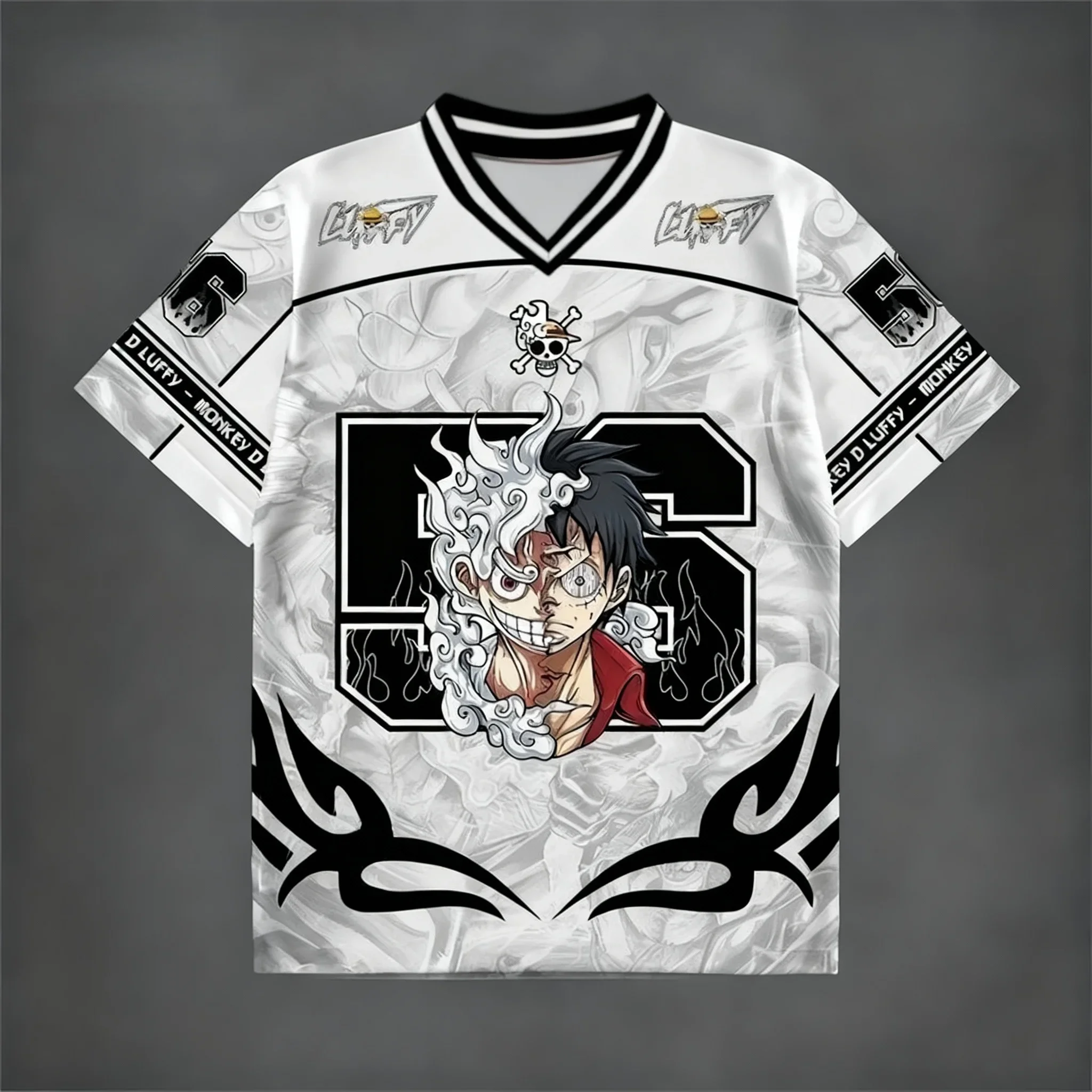 반다이 원피스 애니메이션 3D 프린트 달콤하고 시원한 스트리트 여름 티셔츠 초대형 남녀 공용 성인용 탑 신상