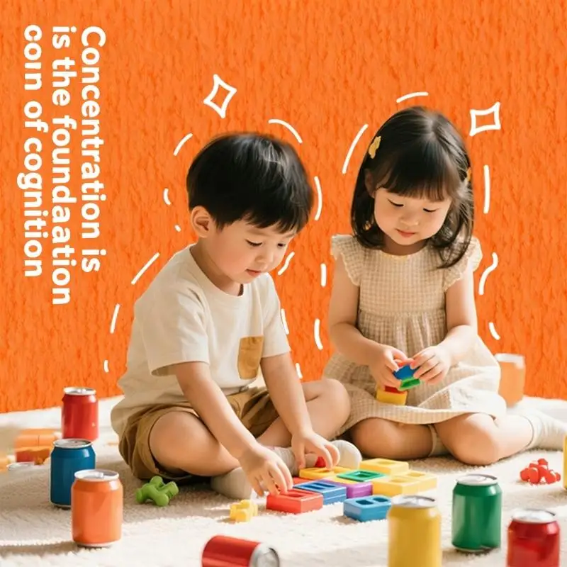 子供のトレーニングと論理的スキル開発のためのカラーマッチング記憶ゲームおもちゃ 20 ボトル A2UB 付き教育玩具