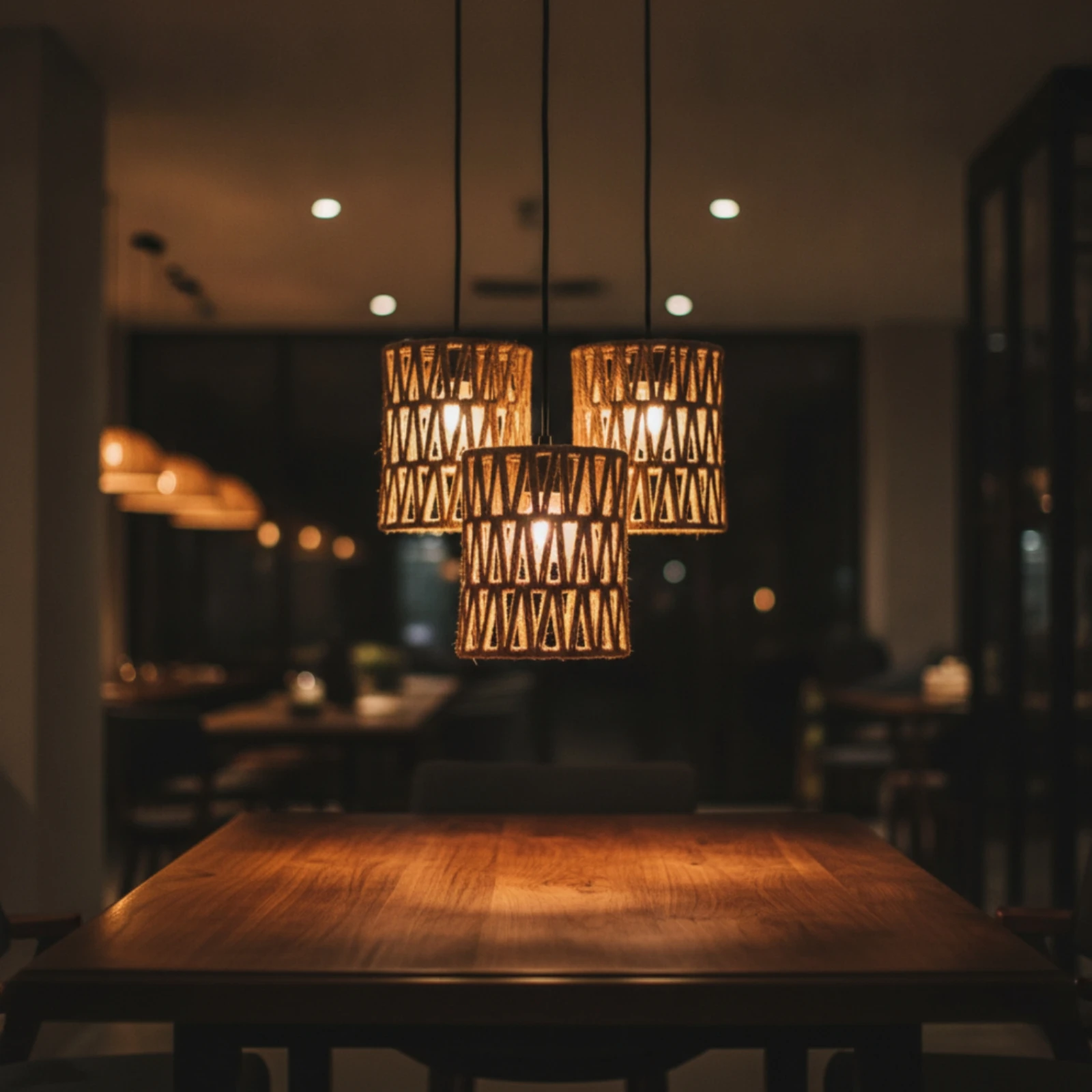 Paper Rope Lampshade Rustic Woven Lampshade Woven Lamp Shade Farmhouse Cylindrical Lamp Shade Handmade for Pendant Lamps, Cafes