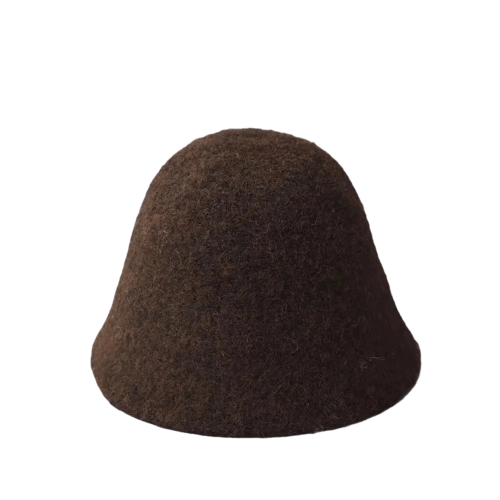 Vintage Solid Color Wool Fisherman Hat Windproof Handcrafted Knitted Beanie Warm Knit Winter Warm Bucket Hat Women