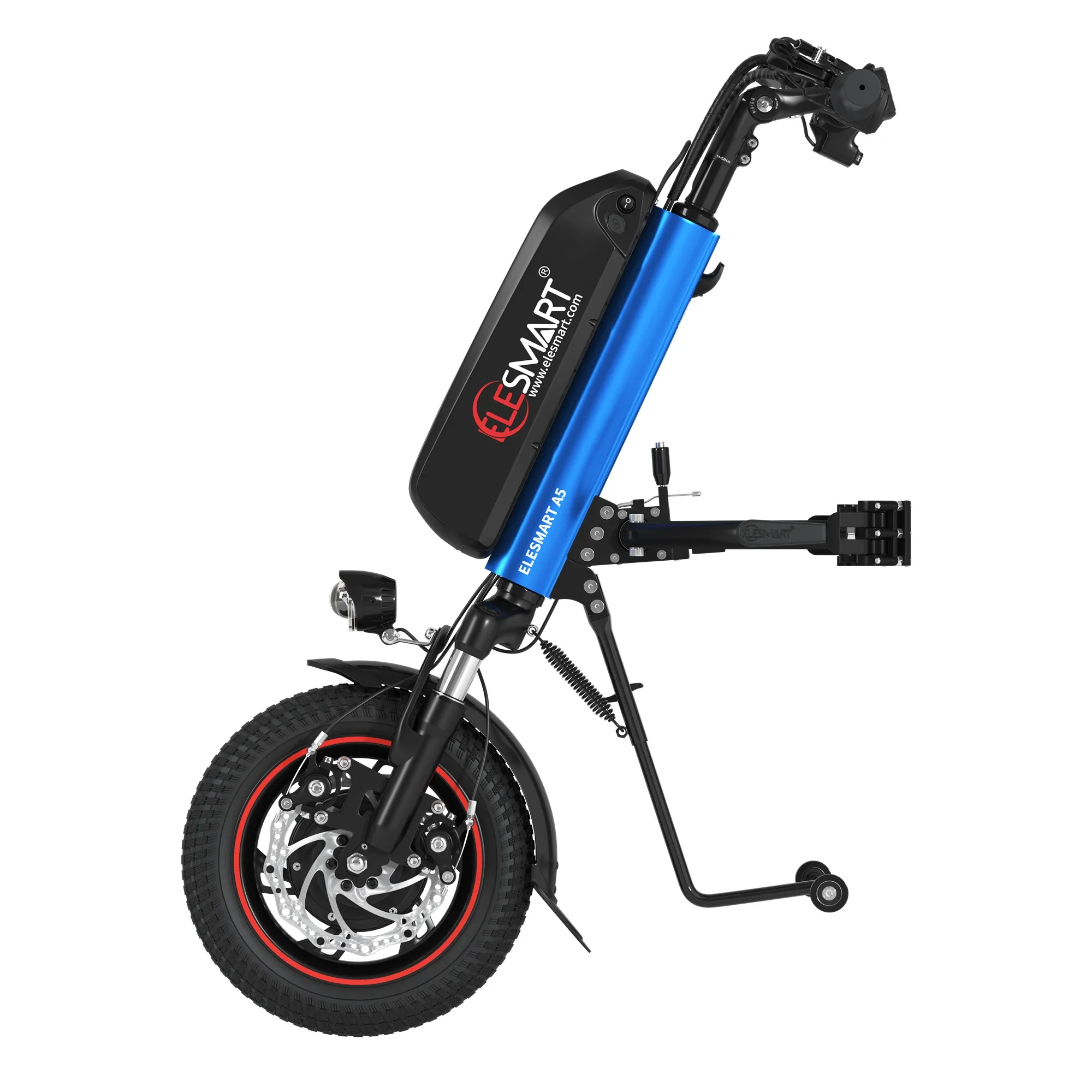 

500 Вт 12-дюймовая инвалидная коляска с электрическим подключением, ручная инвалидная коляска