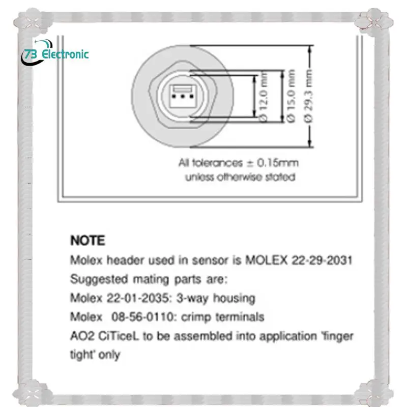 

24-часовая доставка 3X датчик кислорода AO-02 детектор газа, совместимый с AO2 AA428-210 AO2PTB-18.10