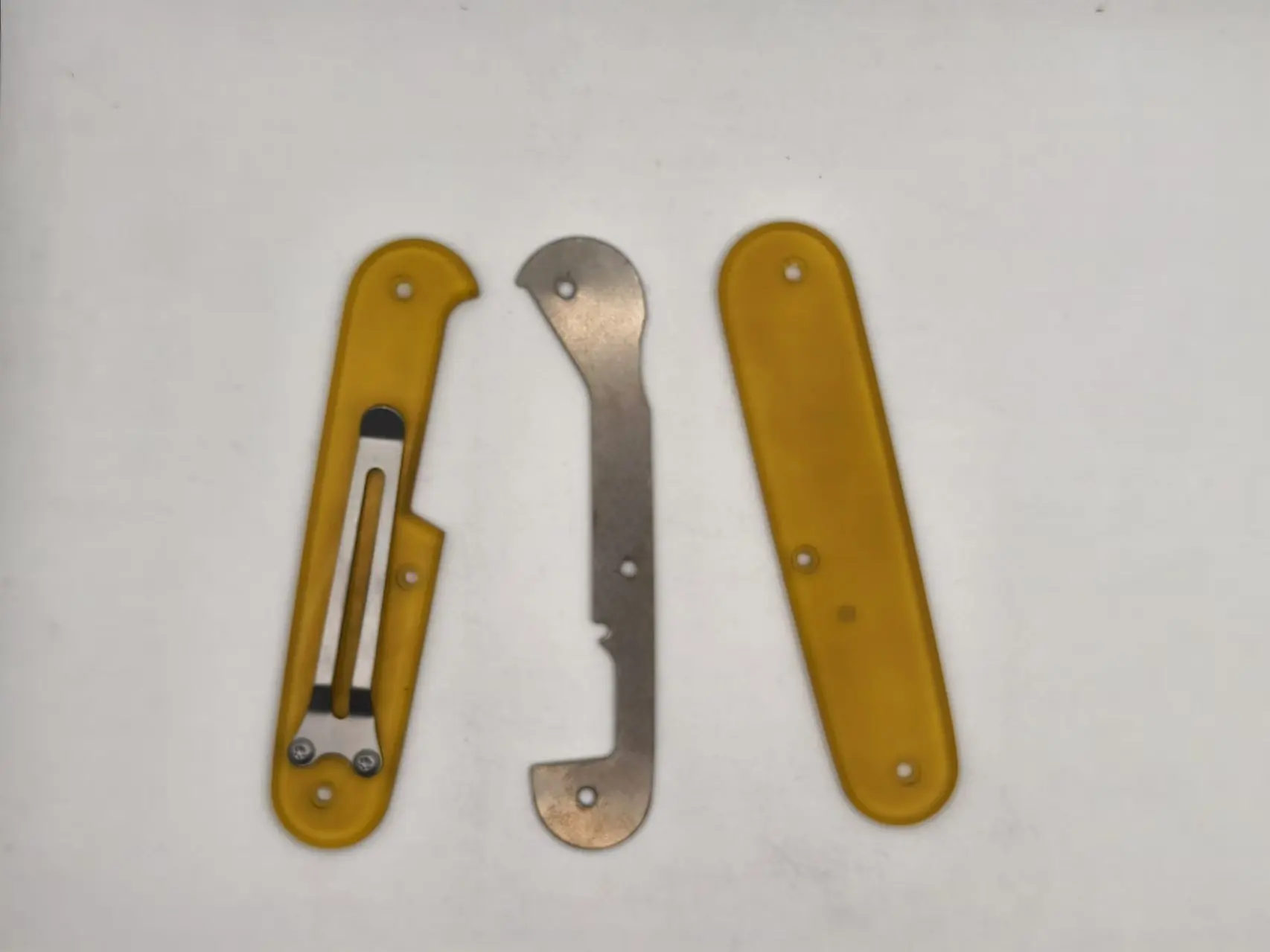 New 1 Pair ULTEM PEI Scales with Pocket Clip for 91mm Victorinox Swiss Army Knife