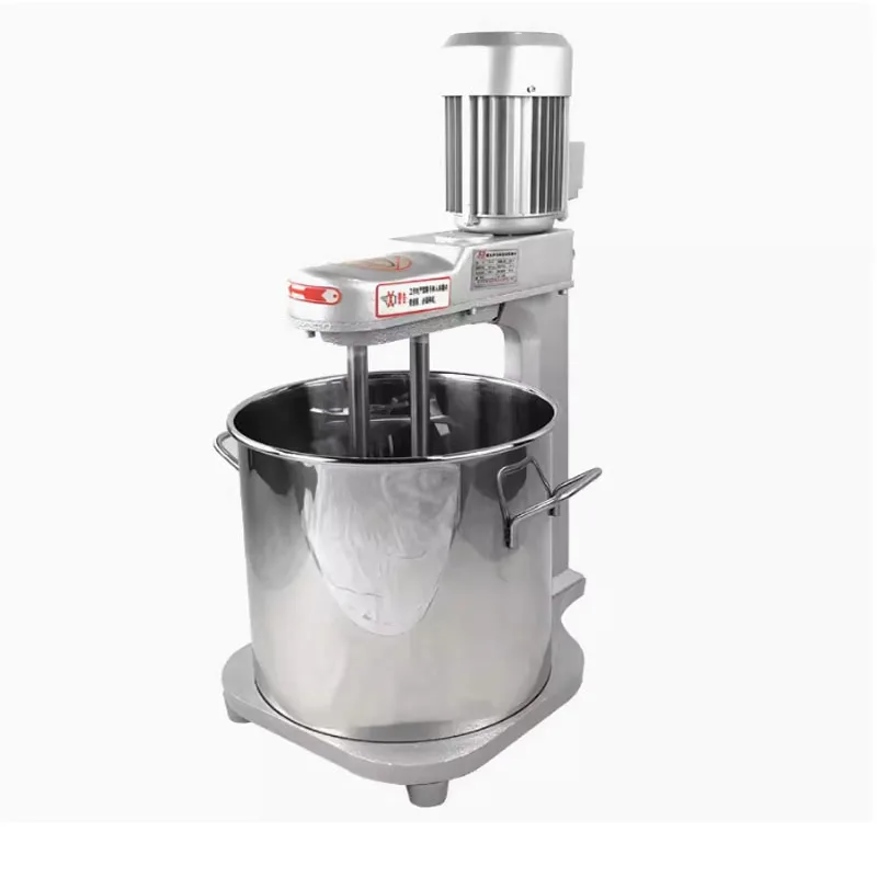 200W Small Food Mixer 15L Commercial Double-Shaft High-Efficiency Egg Beater Desktop Cream Fresh Milk Cake Beater Mixer