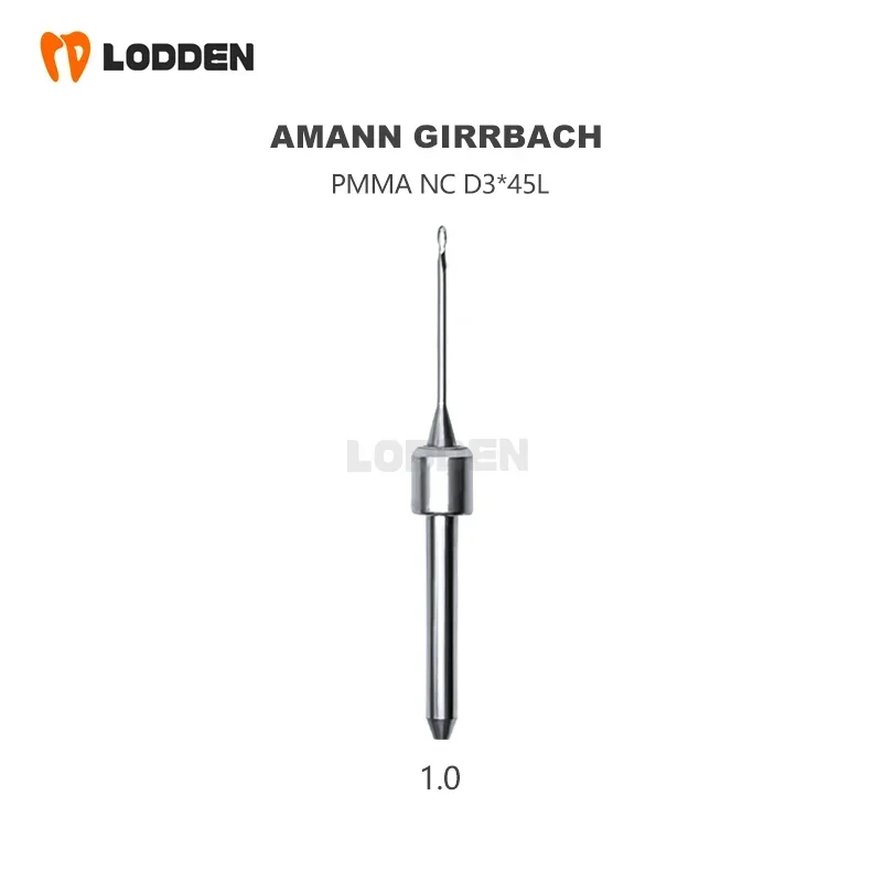 Amann Girrbach Dental Milling Burs D3 For PMMA Dental Lab Milling Machine Grinding Material Drills Tool 2.5/1.0/0.6/0.3mm