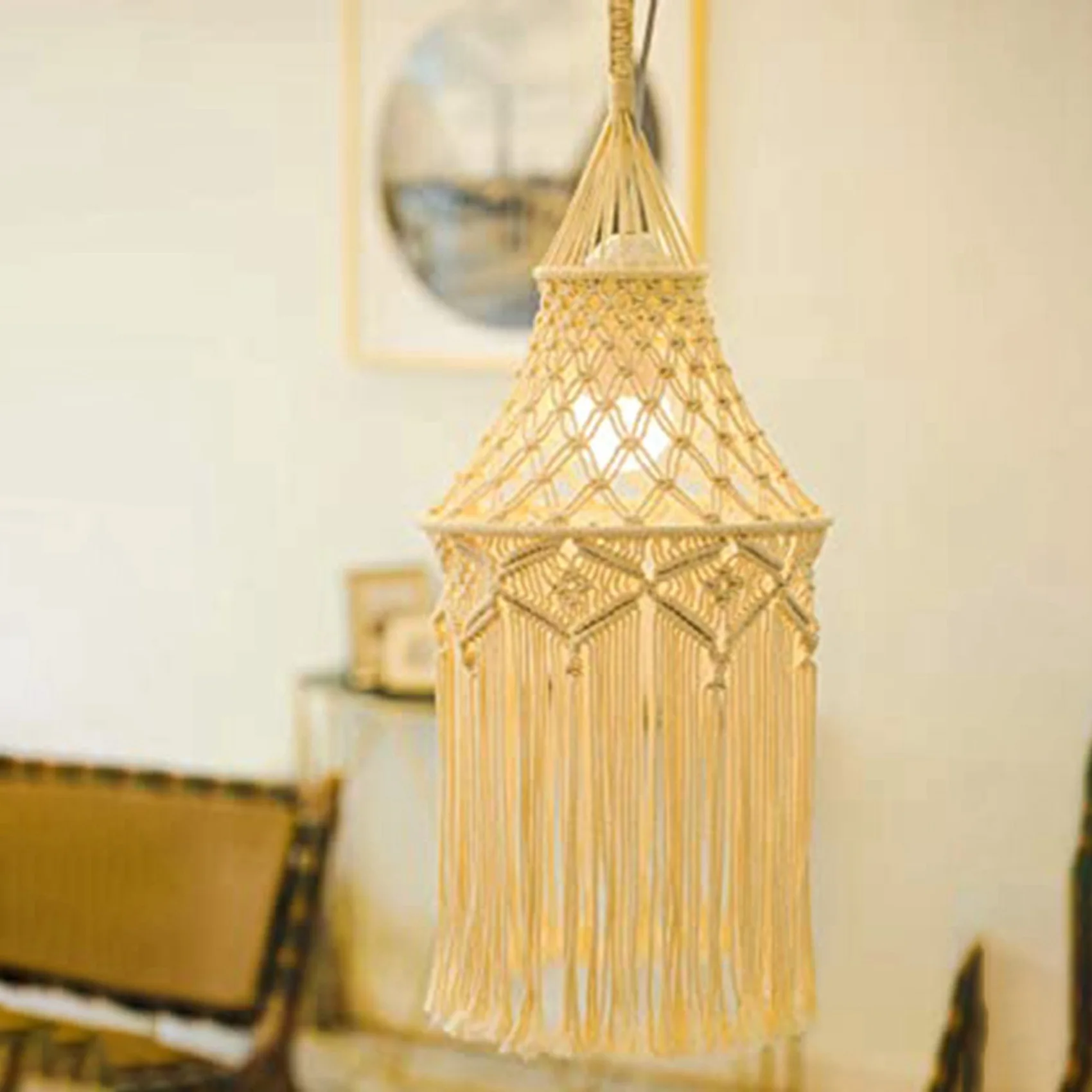 

【LIMITED STOCK】5X Macrame Lamp Shade Hanging Pendant Light Cover Modern Office Bedroom Living Room Nursery Dorm Room Bohemian