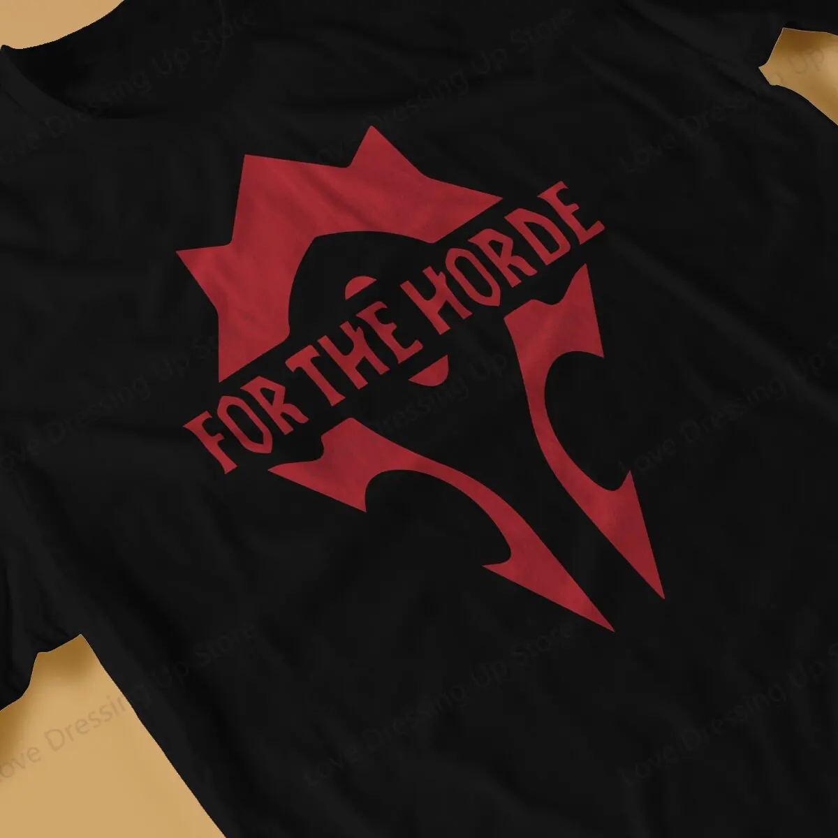 World of Warcraft WOW Game For the Horde القطن الخالص الطباعة الرجال التي شيرت قصيرة الأكمام بلايز محب رائجة البيع القمم #3