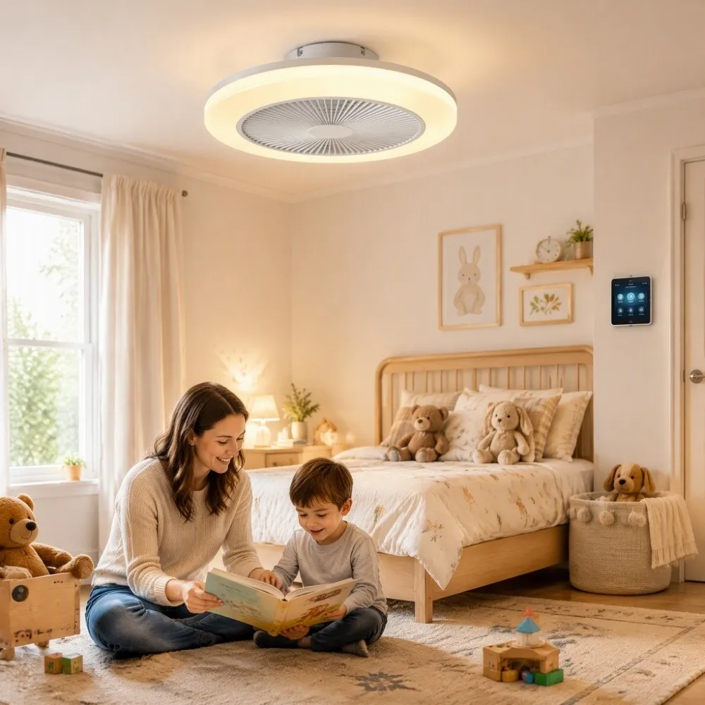 LED Lamp Bead 2-in-1 LED Fan Light 3 Light Mode Silent Ceiling Fan Lamp Smart Three-speed Mode LED Light Ceiling Fan Bedroom