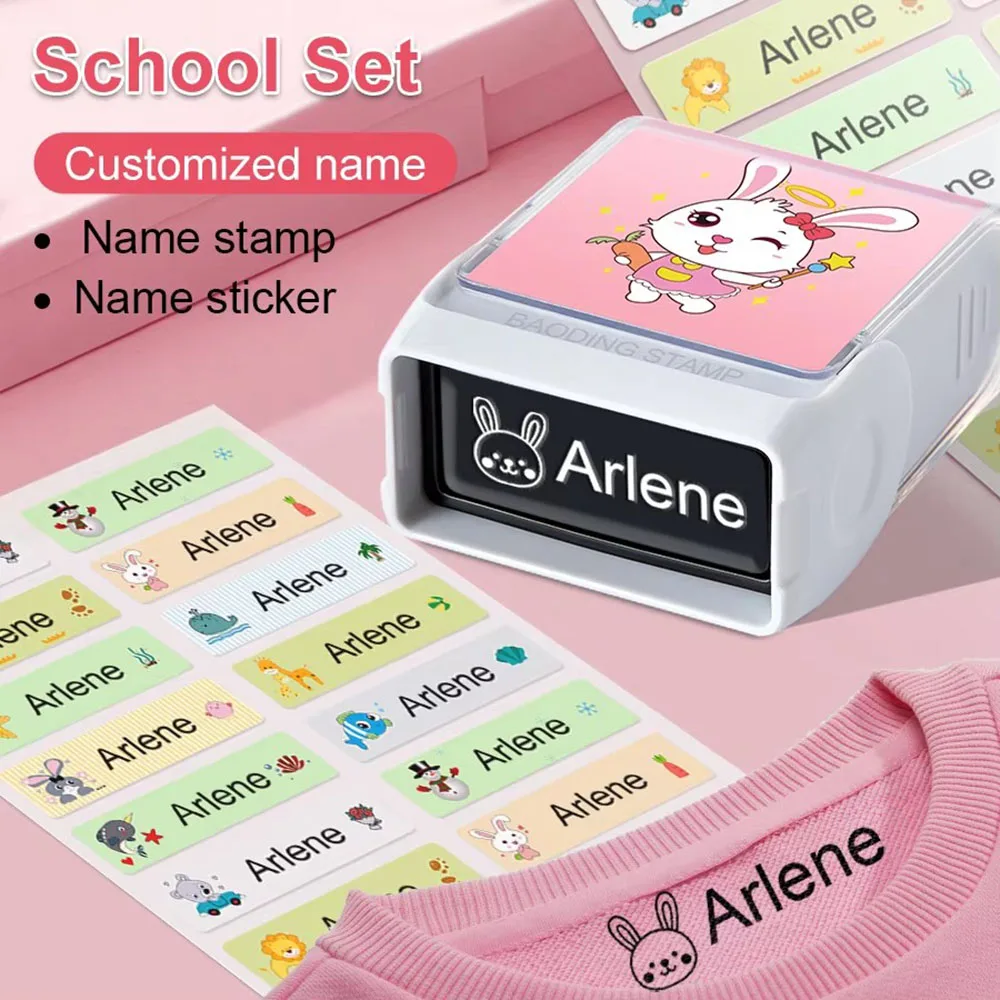 

Customized name stamp for students and children are suitable for DIY clothing textiles and waterproof gift customization