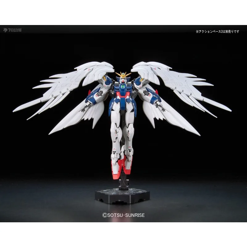 BANDAI Original Real Grade Series 17 Flying Wings Up To Zero EW Anime Action Figure Assembly Model Toys Ornaments Gifts Fo Boys