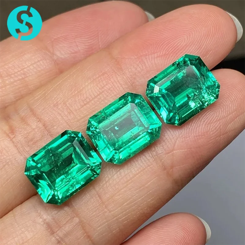 

Top Lab Grown Emerald Loose Gemstones Emerald Cut Diamond With Seclectable AGL Certificate