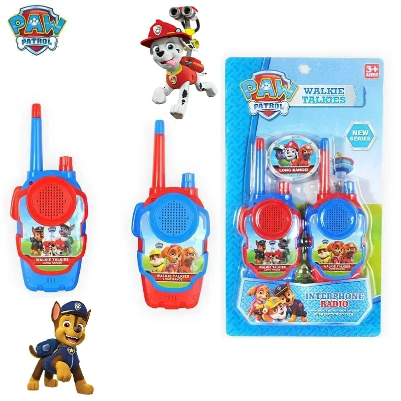 Paw Patrol Toy Walkie Talkies Set Cute Cartoon Anime Patrol Canine Children Walkie Radio Interphone Outdoor Phone Game Kids Gift