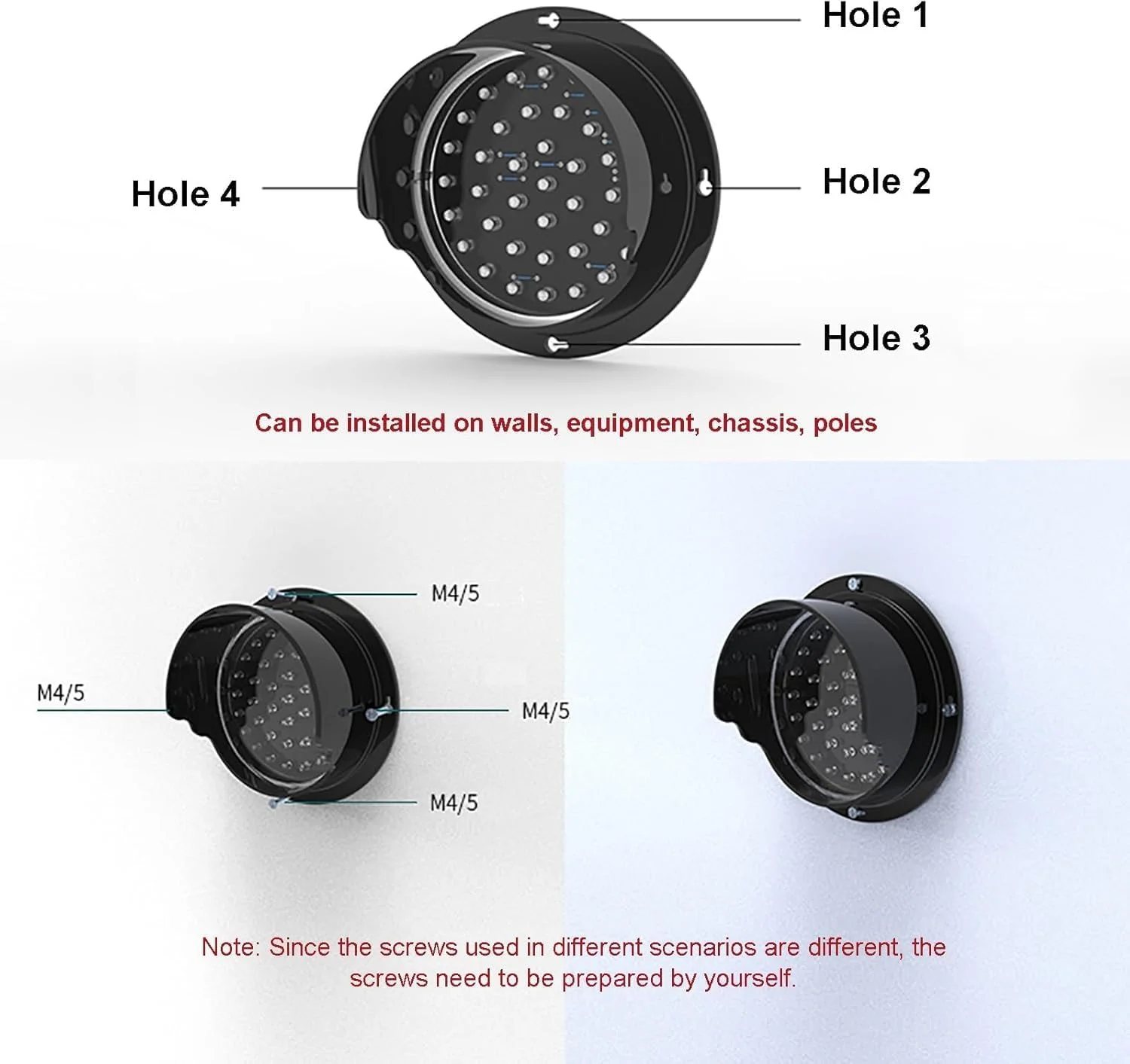 Предупреждающая лампа светофора 125 мм, водонепроницаемая и устойчивая к высоким температурам, высокая дневная видимость, подходит для обучения, дорожек