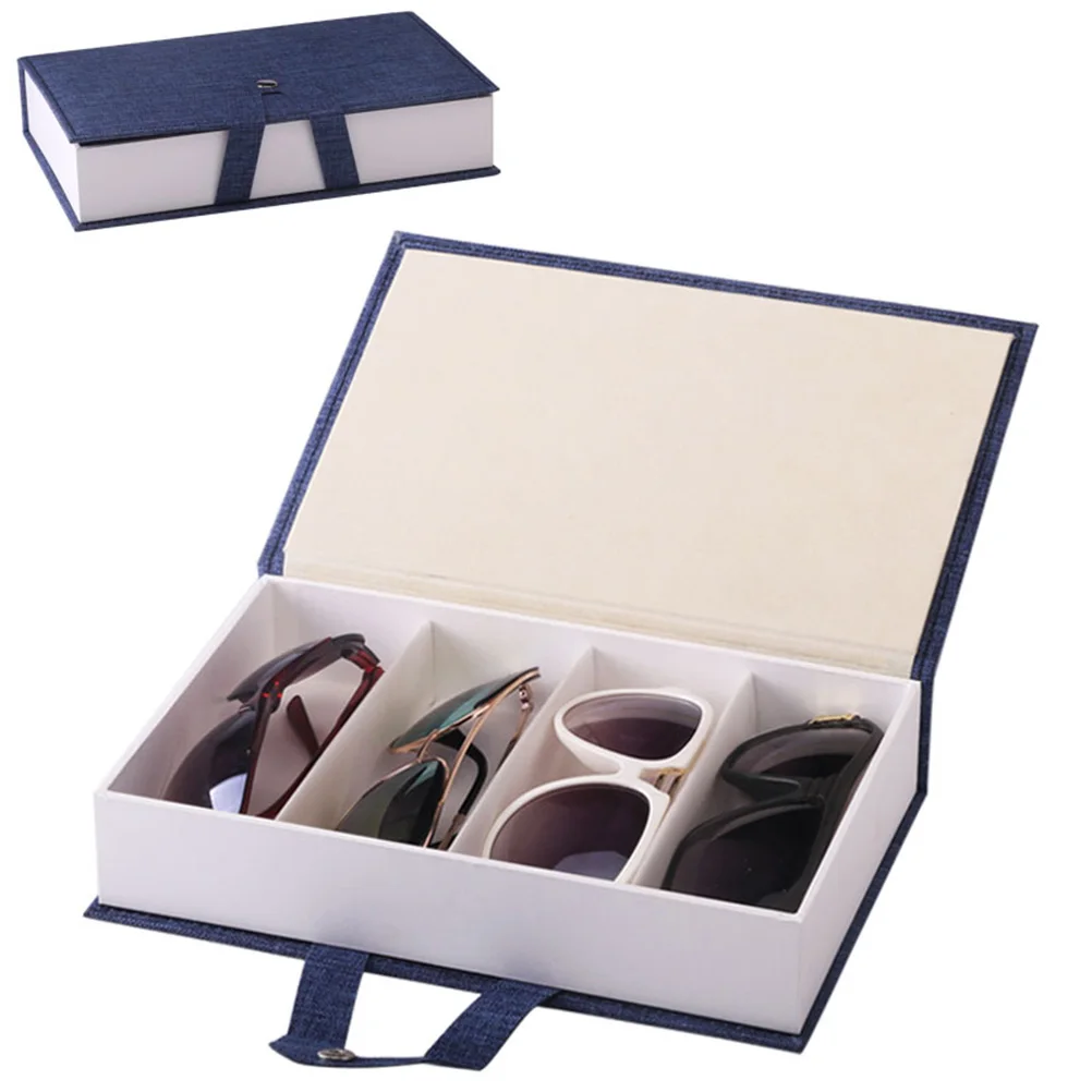 

Storage Box Book Shaped Sunglasses Container Book Shaped Box Durable PVC Material Office Study Lab Dorm Use