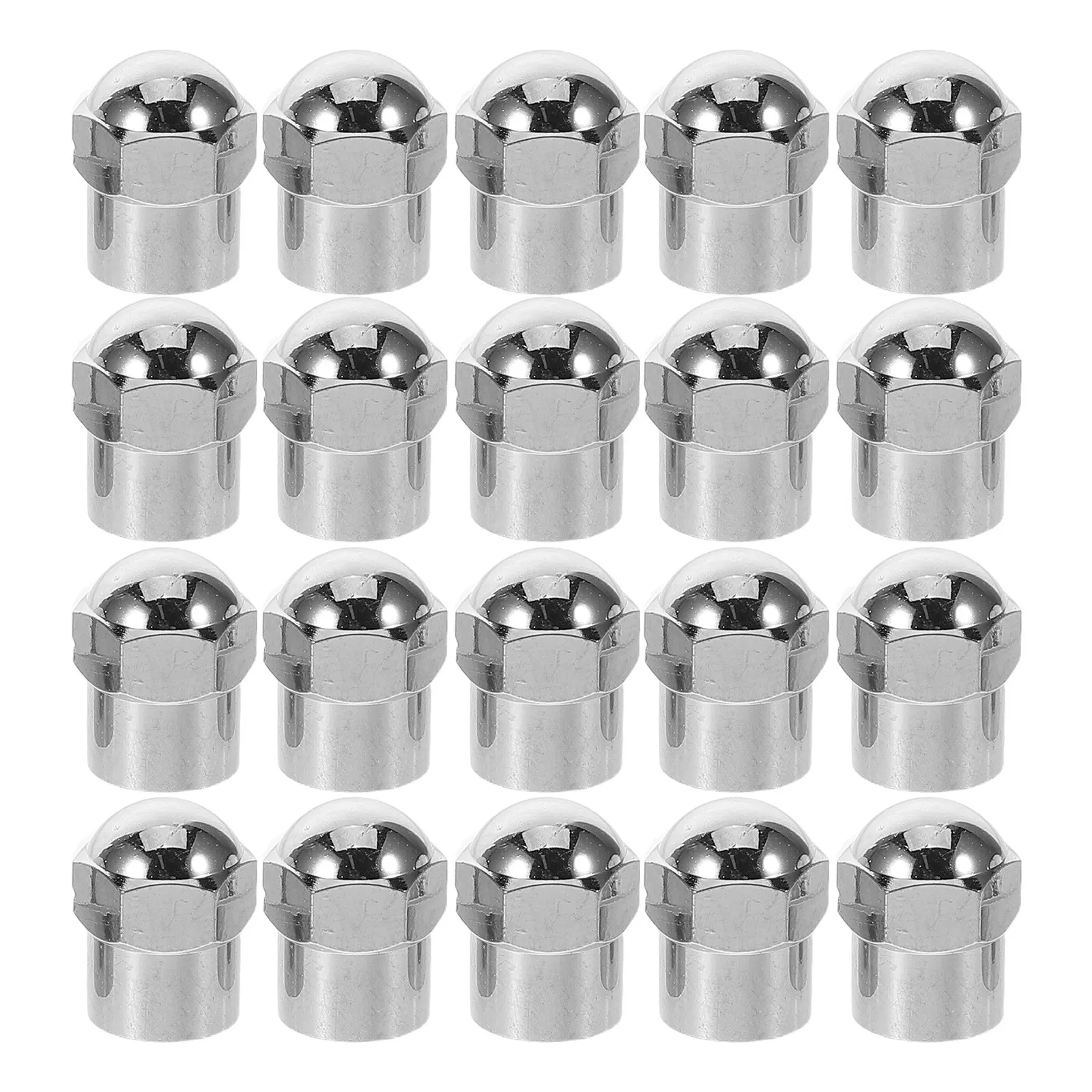 100Pcs Plastic Tire Valve Stem Caps Chrome Finish Shiny Dust Caps for Car Bike Motorcycle Wheels Leakproof Sealed Design Easy