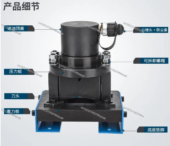DJ-55 Hydraulic Angle Iron Chamfering Machine, No Pump, 45° Cutting & Rounding, Multifunctional Angle Steel Processing Tool