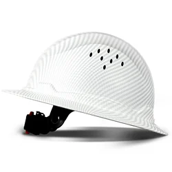 Cappello rigido a tesa intera Sunshield per berretto da lavoro tecnico per uomo, casco di sicurezza in HDPE approvato ANSI, colore in fibra di carbonio