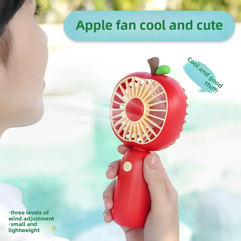

Creative Apple Mini Handheld Small Fan Desktop USB Charging Portable Student Gift Fruit Fan Summer Cool Essential