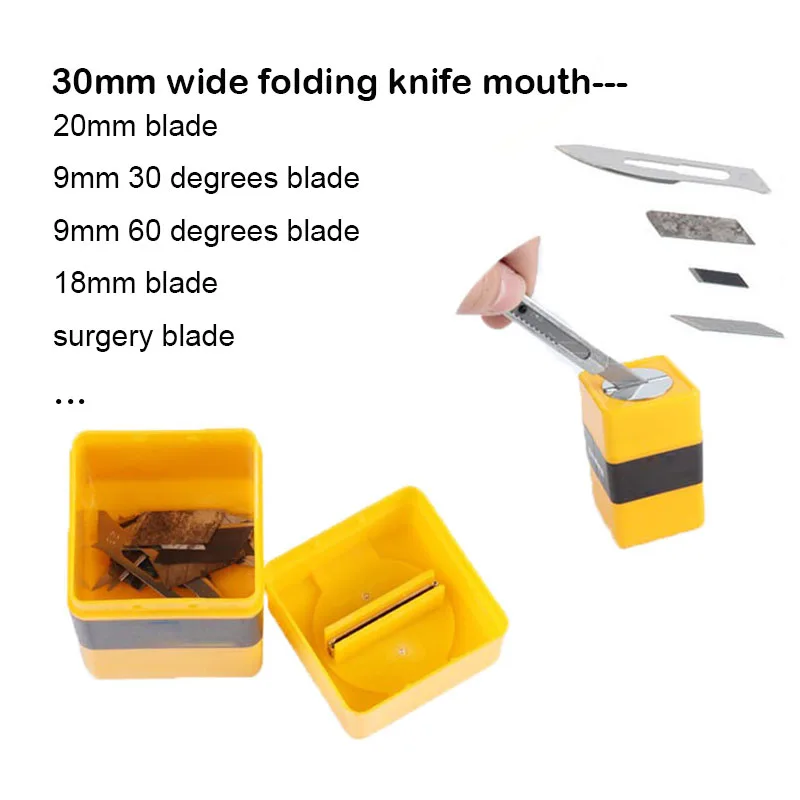 Safety Snap Off Waste Blades Disposal Box for Art Knife Vinyl Wrap Car Film Sticker Cut Trash 9mm-25mm Blade Storage Container