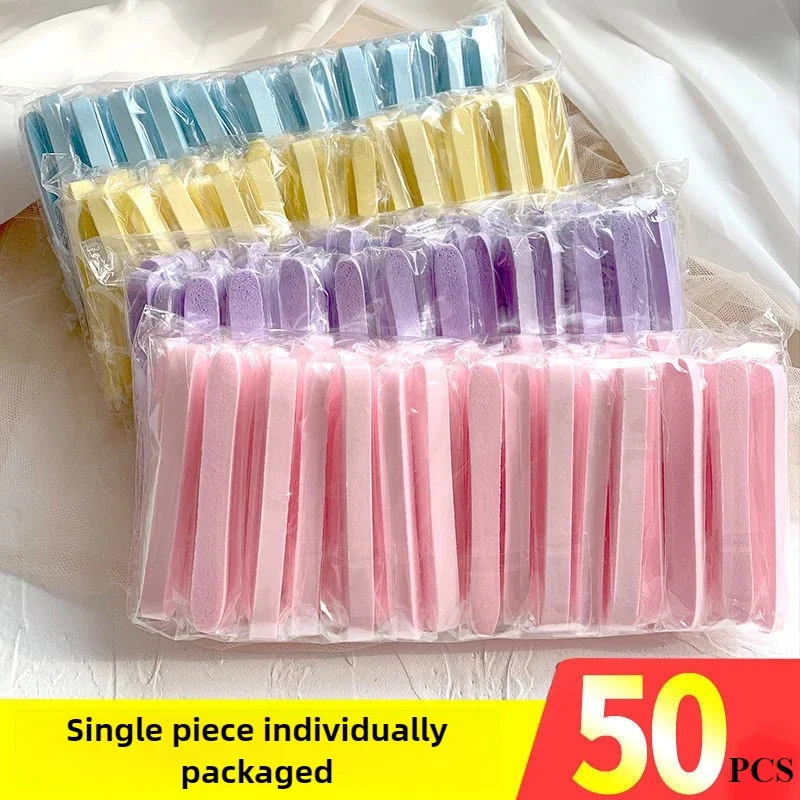 50 Pcs Compressed Face Wash  Wash Face Sponge Clean Face Powder Puff Cleansing Cotton Pad Cleansing Beauty Strip