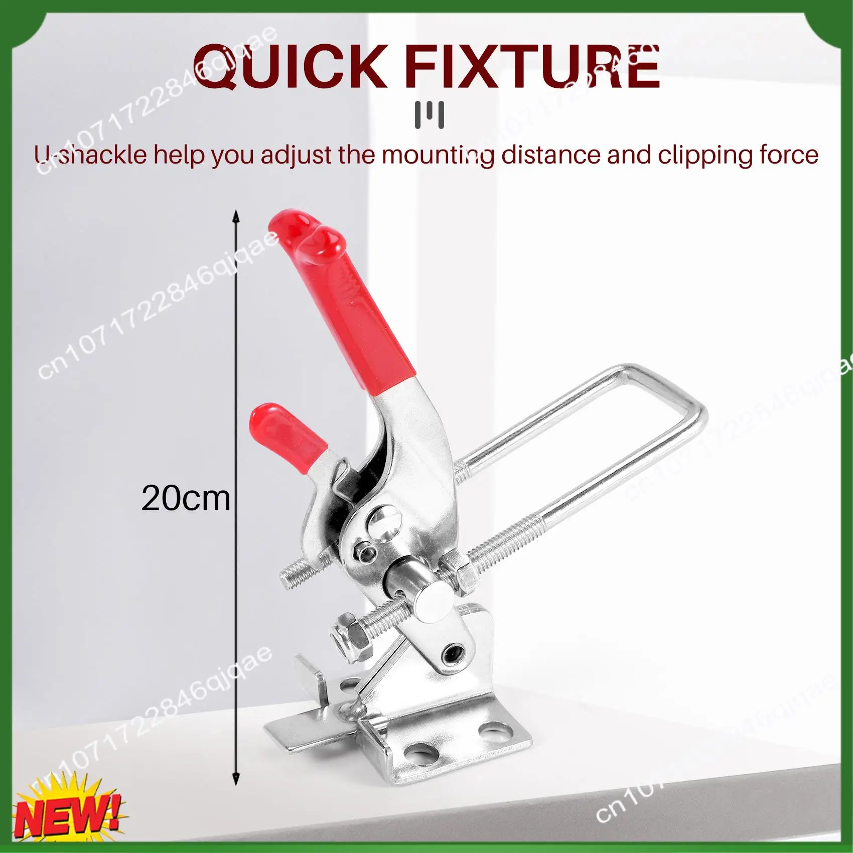 A48I 2-Pack 2000Lbs Capacity Heavy Duty Adjustable Latch U Bolt Self-Lock Toggle Clamp