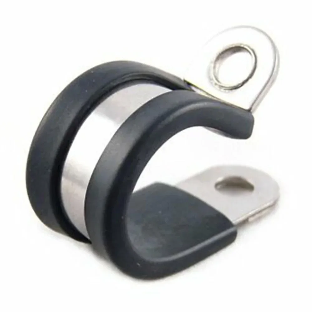 10 stuks roestvrij staal rubber gevoerde P clips slang klem kabel montage clip 13mm 19mm 22mm 24mm 26mm 32mm Home Hardware