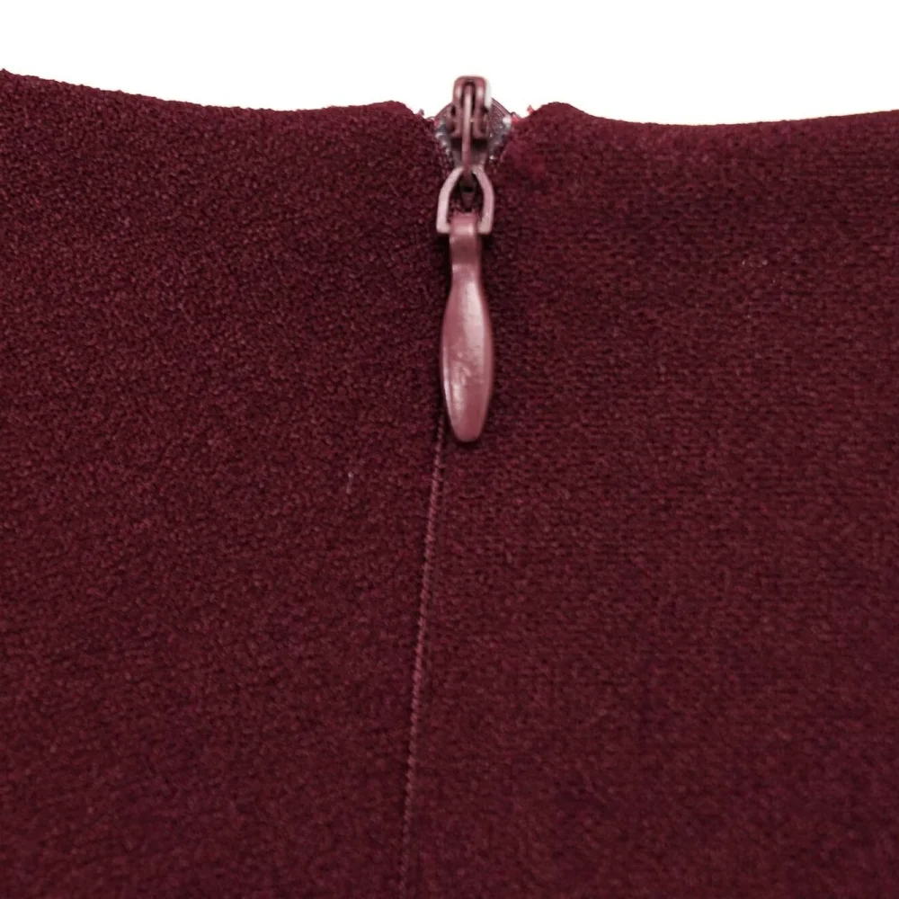 Plissado cor sólida fino ajuste midi vestido em torno do pescoço manga curta fenda zíper verão nova moda feminina vestido longo