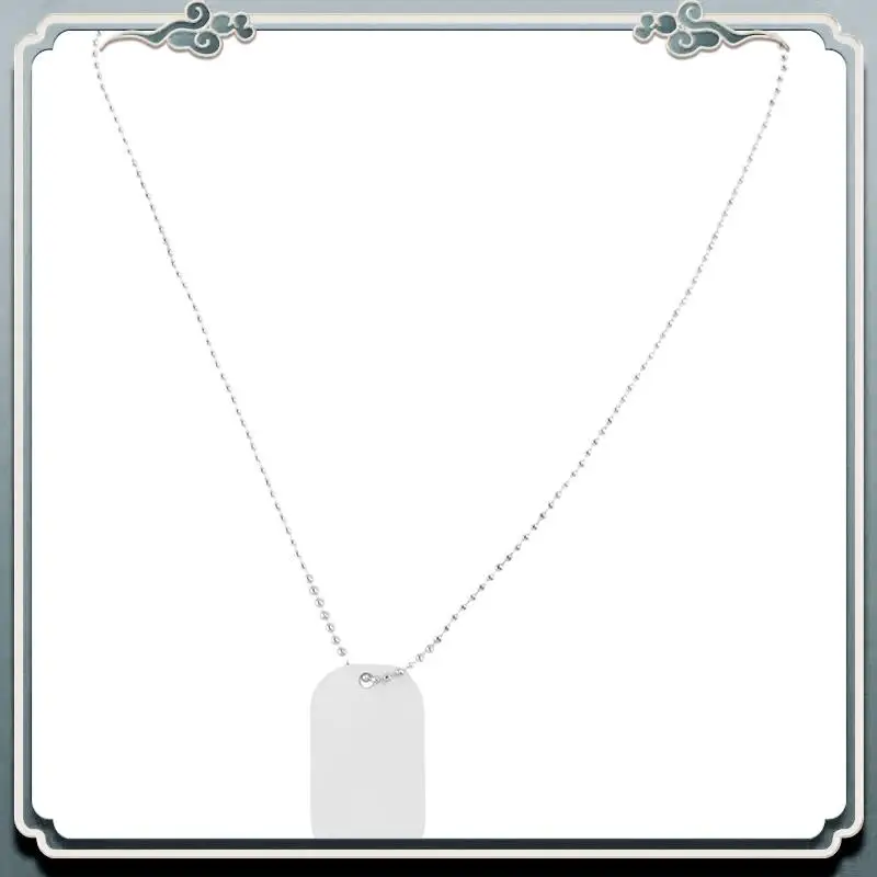 

45Piece Aluminum White Sublimation Stamping Tag Pendants Double Sided Blank Stamping Metal Tags
