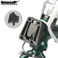 Rhinowalk-Adaptador de bolsa para portaequipajes delantero de bicicleta, resistente al calor, adecuado para instalación de tornillos o correas Brompton/DAHON, accesorios para bicicletas