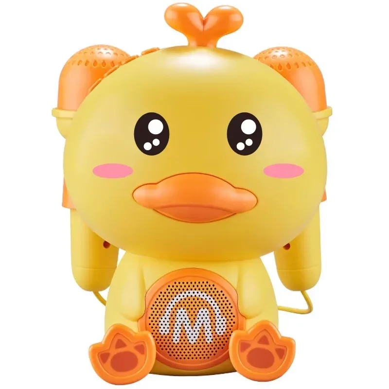 Kids Wireless Microphone Speaker Portable Home Cute Duck Karaoke with K Song Family Singing Sound Early Education Machine Gifts