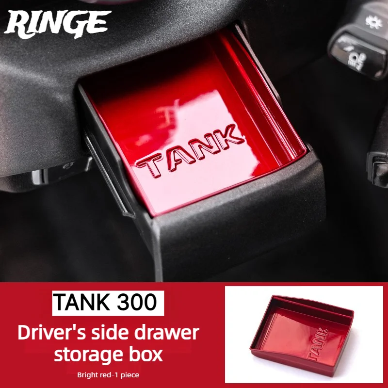 For GWM TANK 300 Driver Side Storage Box Drawer Organizer Tray Car Interior Accessories Storage Holder for Tank 300