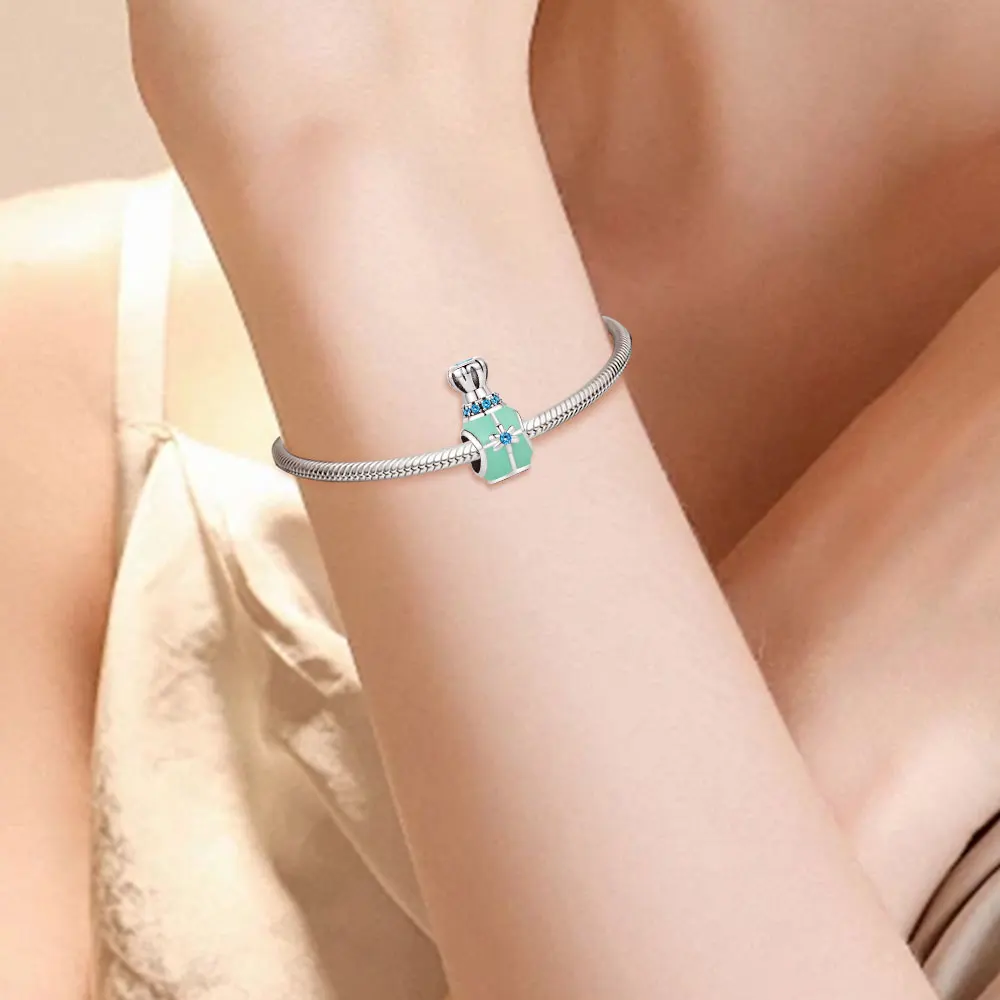 Original 925 Sterling Silver Pendant Alarm Clock Charms DIY Fashion Jewelry Making Accessories Beads Woman Daily Wear Gifts