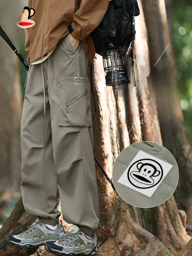 

PaulFrank Men's Casual Straight Leg Workwear Pants Outdoor Climbing Loose Comfortable Youthful Sle Polyester Fiber Breathable