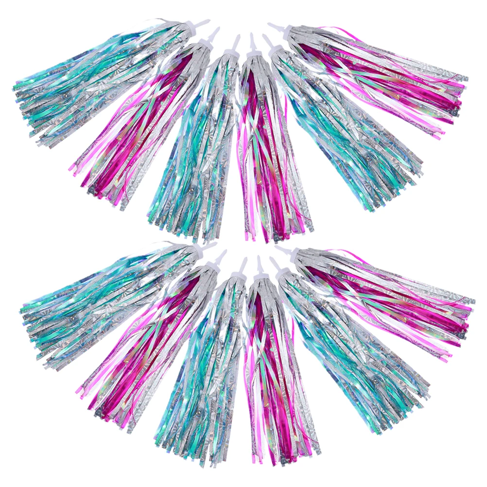 

Colorful Bike Handlebar Streamers For Kids Shiny Ribbons Bicycle Accessories Lightweight Reflective Tassels For Girls Boys