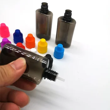 10PCS 30ML PET Kunststoff Leere Flache Tropfflaschen E Flüssigkeit Auge Klar Schwarz Wasser Öle Fläschchen Behälter Lange spitze Kappe Mit Trichter