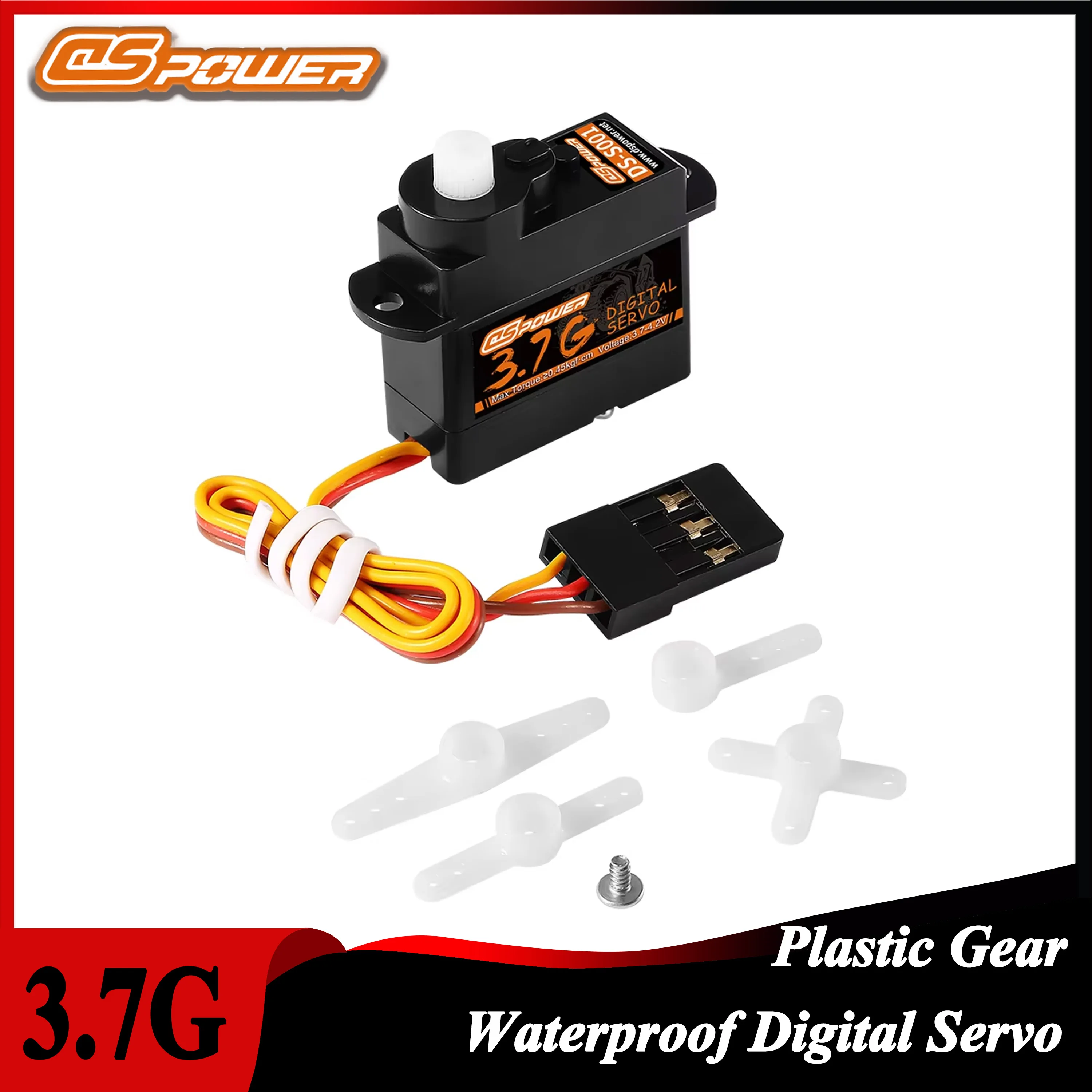 

DSpower 3.7g Coorless Micro Digital Servo Plastic Gear Mini Servo for RC Car Plane Helicopter Drone Boat WLtoys K969 K989 K999