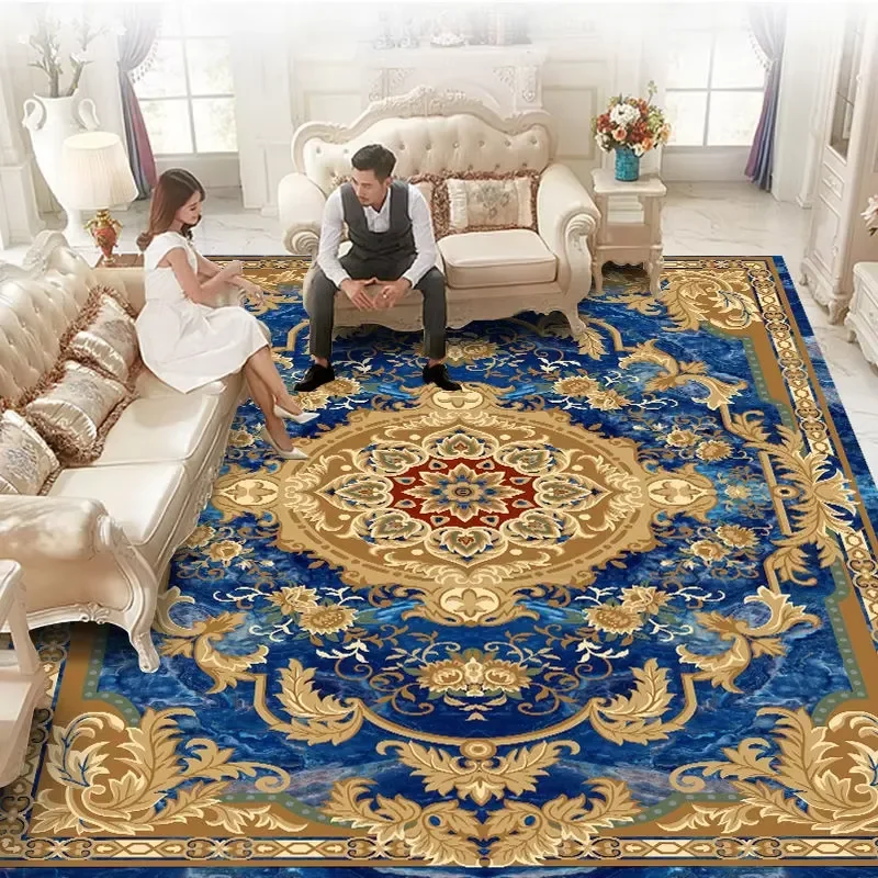 European Style Short Pile Carpets for Living Room Decortion Rugs for Bedroom Decor Carpet Home Washable Rug Floor Mats for