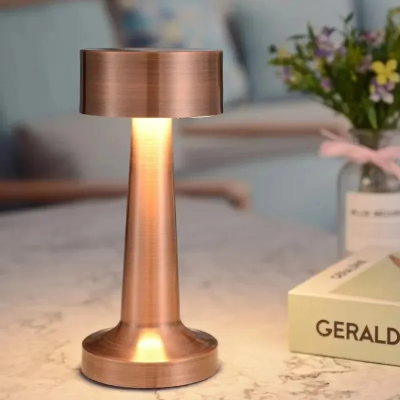 

LED Table Light 3 Color Retro Coffee Table Lamp Touch Bar Desktop Decorative Lamp Sensor Rechargeable Night Light For Bedroom