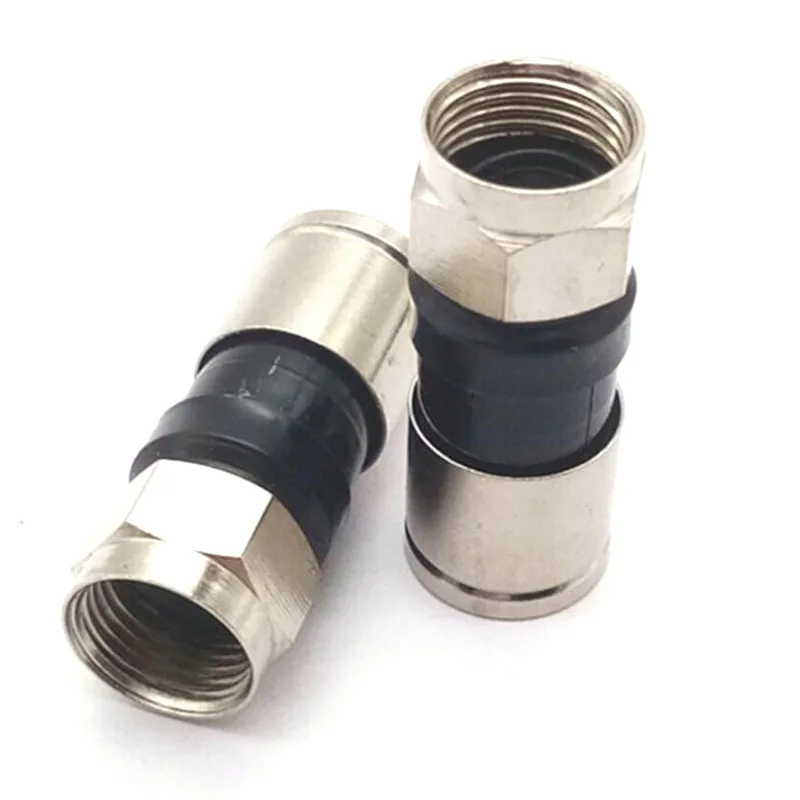 5pcs RG6 F Type Compression 2.7cm Snap Seal Plug Connector For Sky Satellite Virgin Cable F-Type RG6 75-5RG60 a1