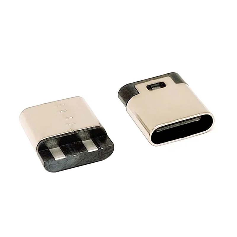 5Pcs Type-C 3.1 USB Jack Type-C 2Pin Welding Wire Female Connector Straight For Mobile Phone Port Charging Socket Interface