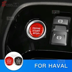 실제 탄소 섬유 스티커, Haval H2 H2S H4 H6 H7 H8 H9 C50 N6 M6 F7 F7X WEY VV6 VV5 P8 자동차 엔진 시동 단추 점화