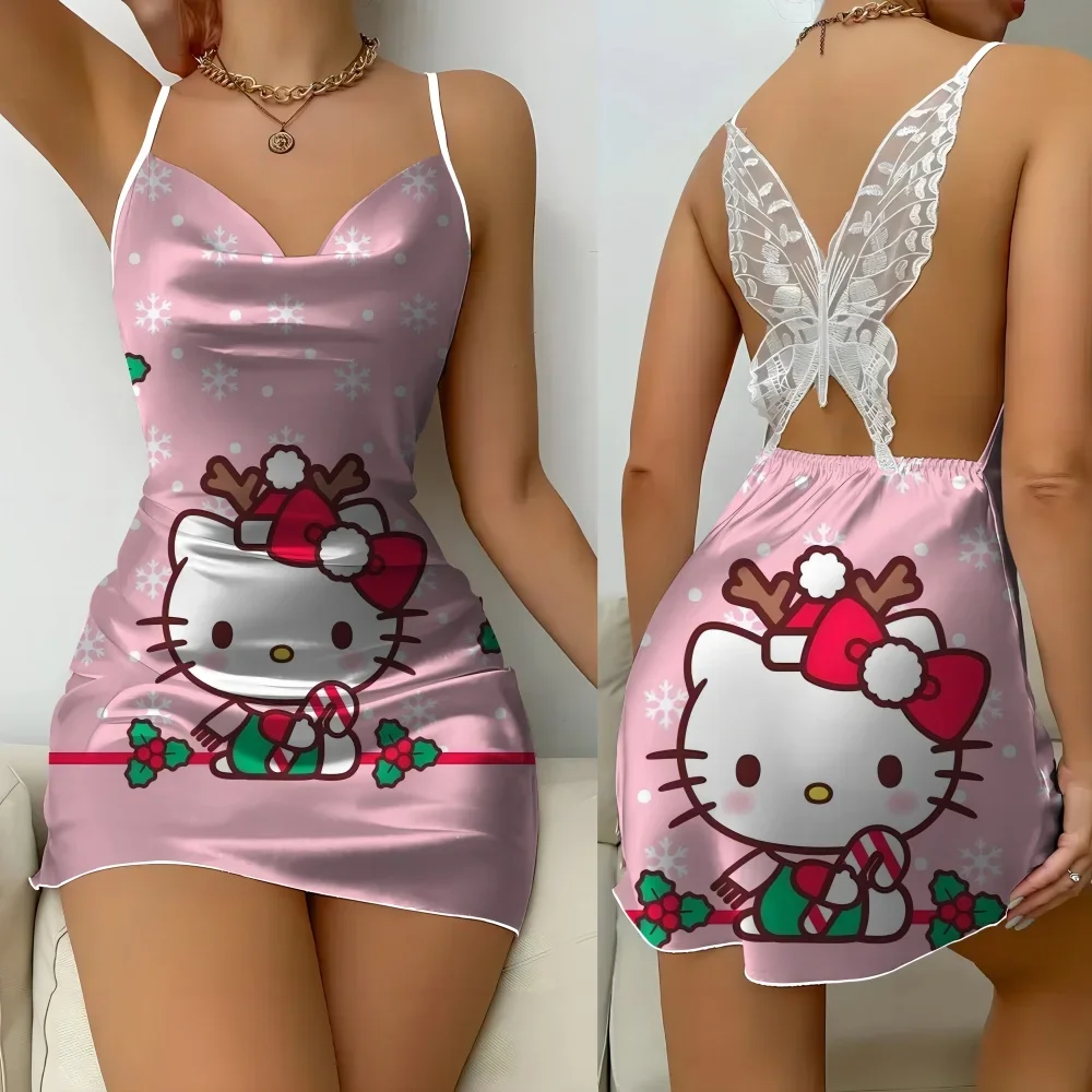 

2024 Nightie Women Lovely Pajama Lady New Pattern Women's Nightwear Romantic Nighty Sleeveless Pajamas Woman One Pieces Dress