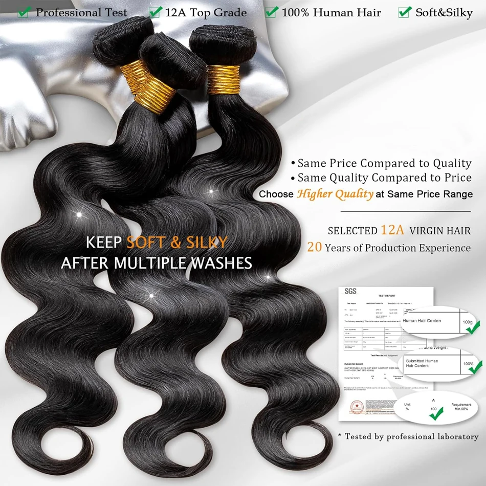 20 22 24 Inch Body Wave 3 4 5 Bundels Braziliaanse Haar Water Golvend Weefsel Human Hair Bundels Extensions Voor Vrouwen