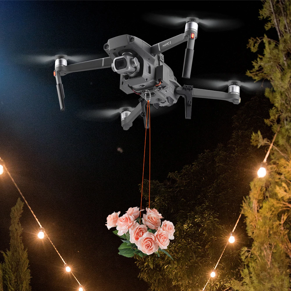 Airdrop System for DJI Mavic 2 Pro Zoom Drone Quick Release Fishing Bait Wedding Ring Gift Deliver Life Rescue Thrower