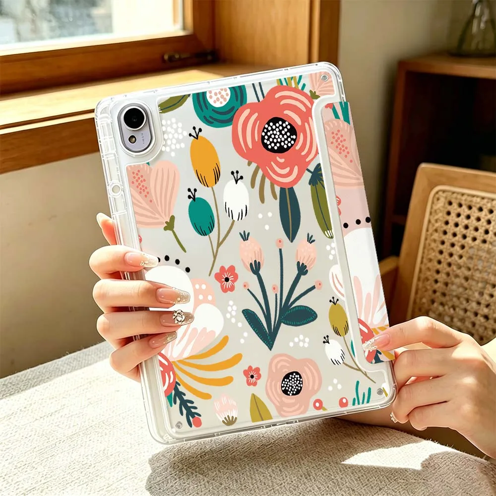 Cartoon Floral Pattern Design Cover For Huawei MatePad Pro SE Honor Pad 9 V9 GT X9 10.8 11 13.2 inch Pro 3Y Tablet Case