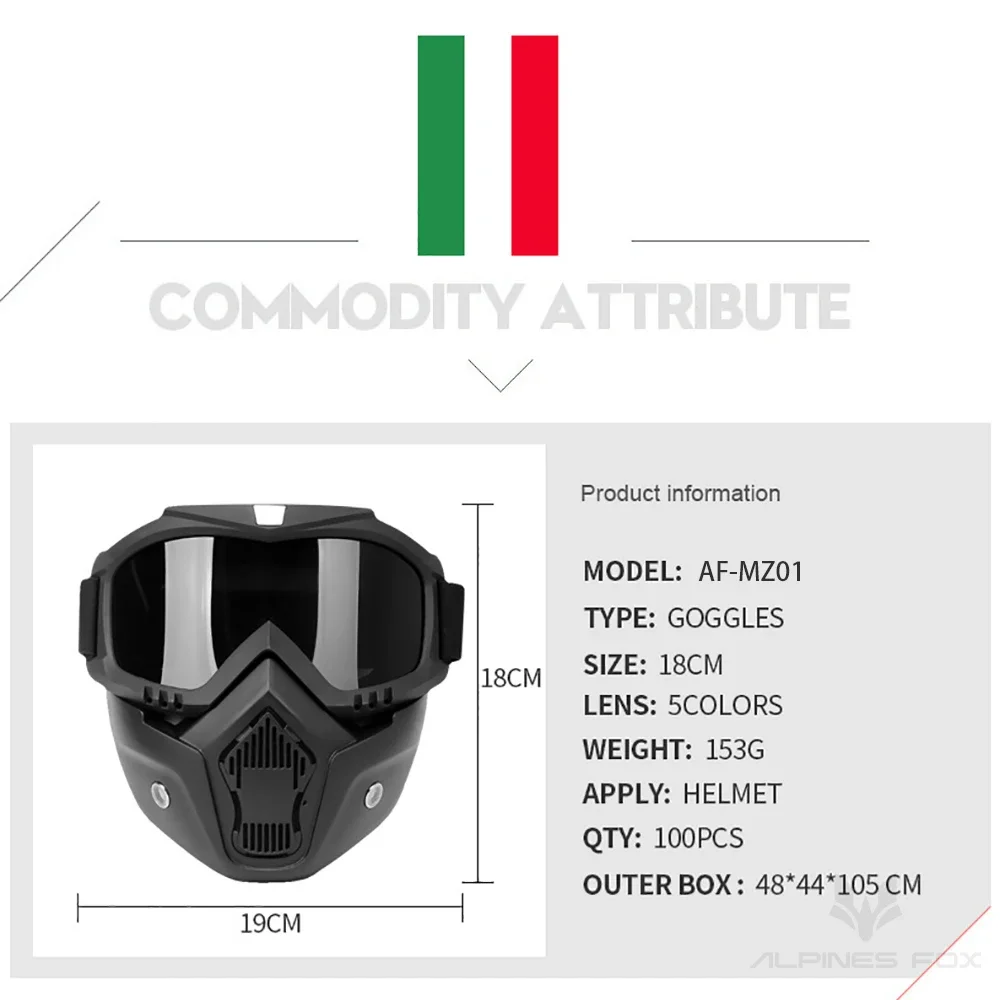 Dustproof Motorcycle Face Mask Goggles Motocross Glasses Full Face Protective Motorbike Dirt Bike Off-road Hlemet Goggles