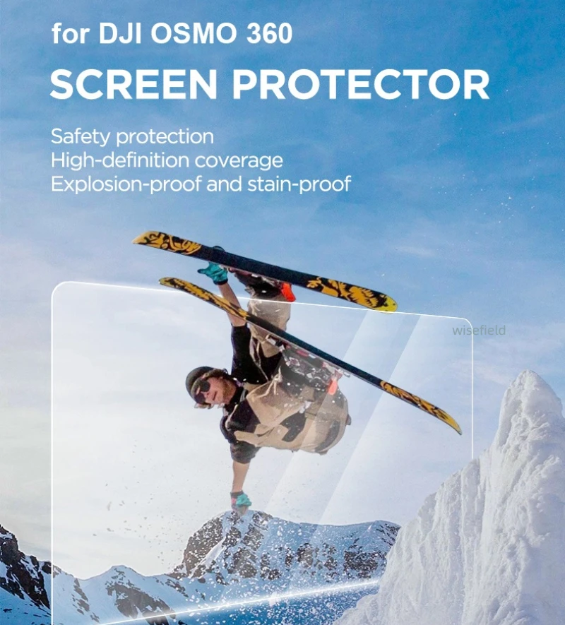 2 pcs For DJI osmo 360 HD Tempered Glass Screen Protector for DJI 0smo 360 Camera Protective Film